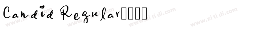 Candid Regular字体转换